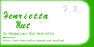 henrietta mut business card